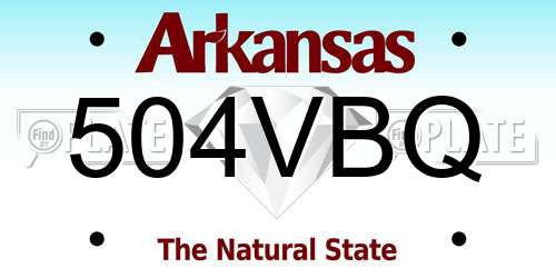 504VBQ Arkansas License Plate