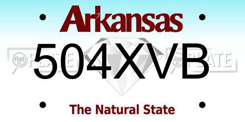 504XVB Arkansas License Plate