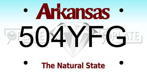 504YFG Arkansas License Plate