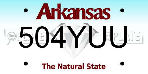 504YUU Arkansas License Plate