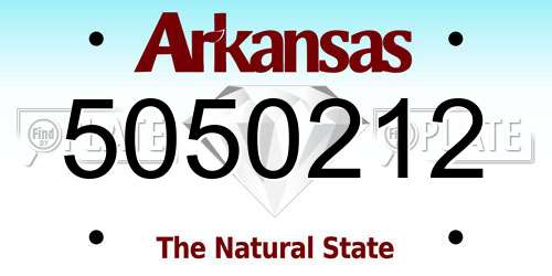 5050212 Arkansas License Plate