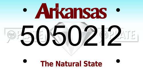 50502I2 Arkansas License Plate