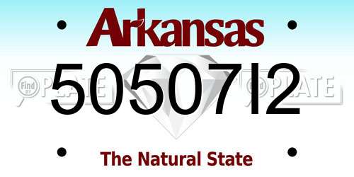 50507I2 Arkansas License Plate