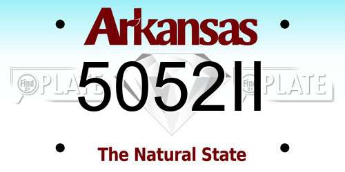 5052II Arkansas License Plate