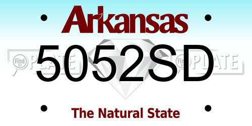 5052SD Arkansas License Plate