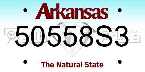 50558S3 Arkansas License Plate