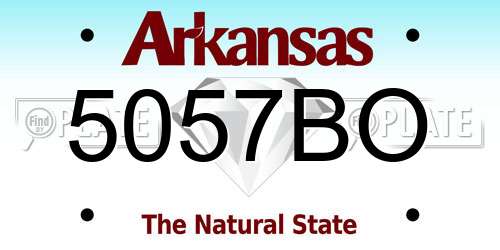 5057BO Arkansas License Plate