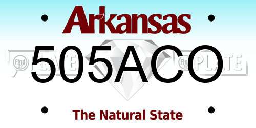 505ACO Arkansas License Plate