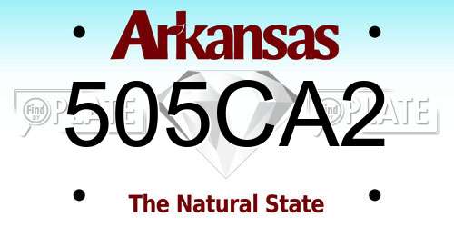 505CA2 Arkansas License Plate