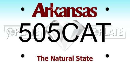 505CAT Arkansas License Plate