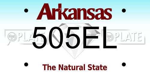 505EL Arkansas License Plate