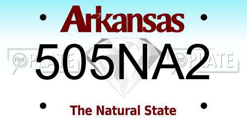 505NA2 Arkansas License Plate