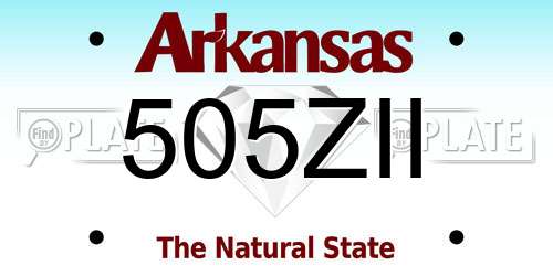 505ZII Arkansas License Plate