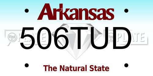 506TUD Arkansas License Plate