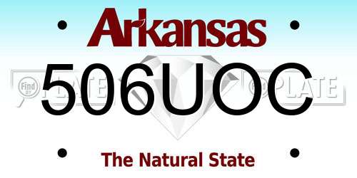 506UOC Arkansas License Plate
