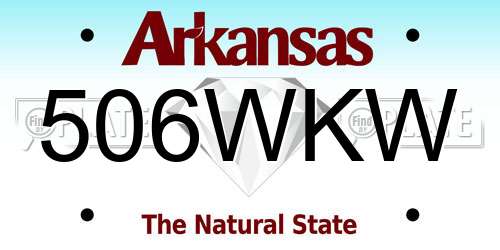 506WKW Arkansas License Plate