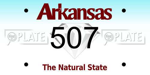 507 Arkansas License Plate