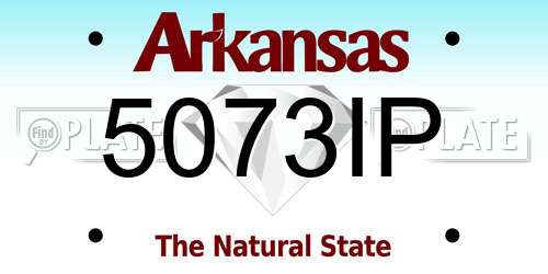 5073IP Arkansas License Plate