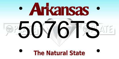5076TS Arkansas License Plate