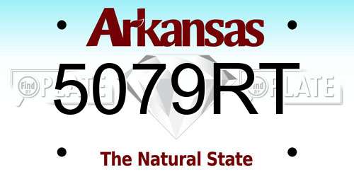 5079RT Arkansas License Plate