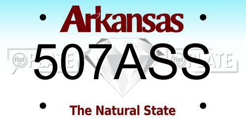 507ASS Arkansas License Plate