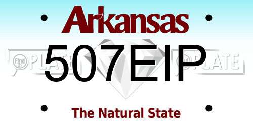 507EIP Arkansas License Plate