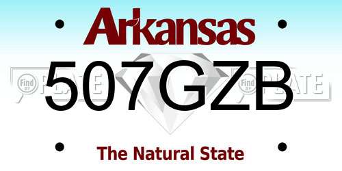 507GZB Arkansas License Plate