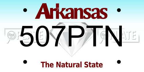 507PTN Arkansas License Plate