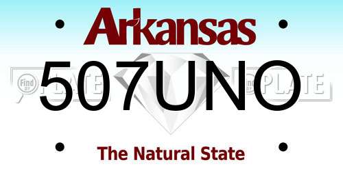 507UNO Arkansas License Plate