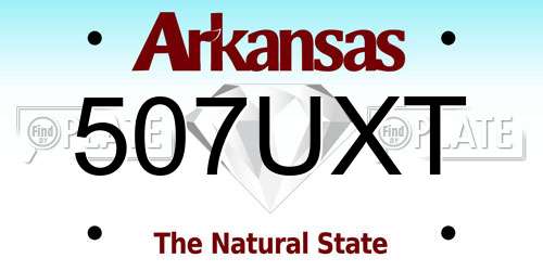 507UXT Arkansas License Plate