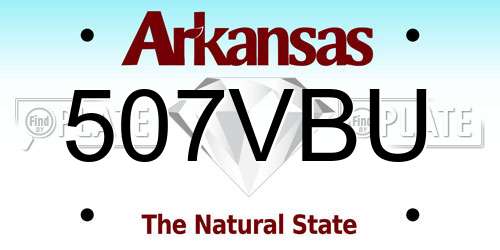 507VBU Arkansas License Plate