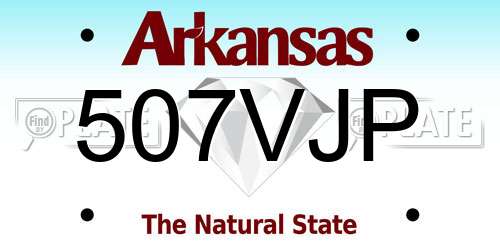 507VJP Arkansas License Plate