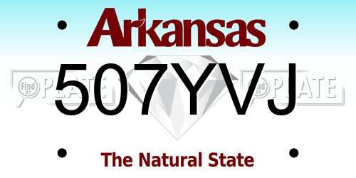 507YVJ Arkansas License Plate