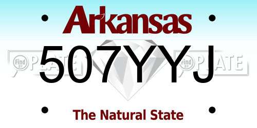 507YYJ Arkansas License Plate