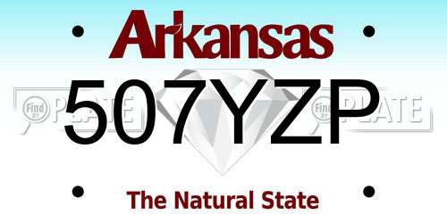 507YZP Arkansas License Plate