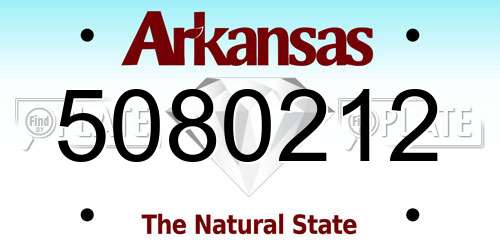 5080212 Arkansas License Plate