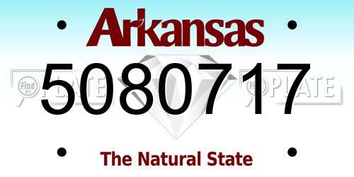 5080717 Arkansas License Plate