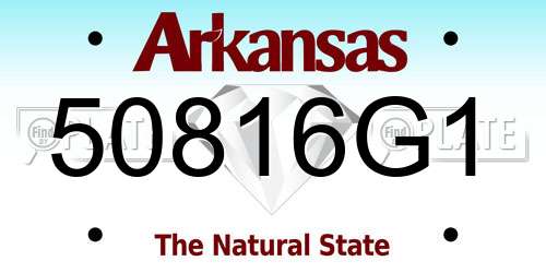 50816G1 Arkansas License Plate