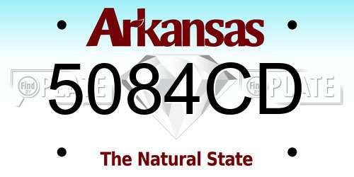 5084CD Arkansas License Plate