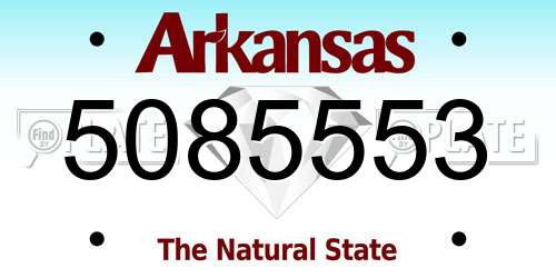 5085553 Arkansas License Plate