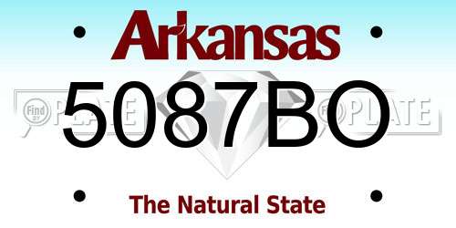 5087BO Arkansas License Plate