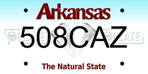 508CAZ Arkansas License Plate