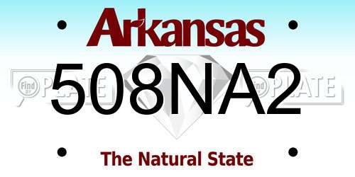 508NA2 Arkansas License Plate