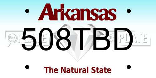 508TBD Arkansas License Plate