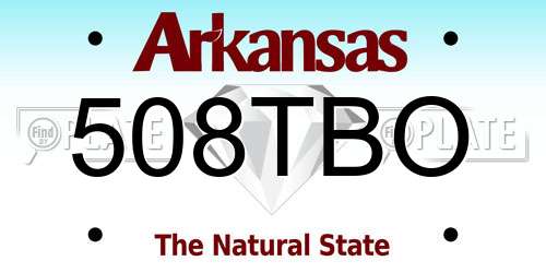 508TBO Arkansas License Plate