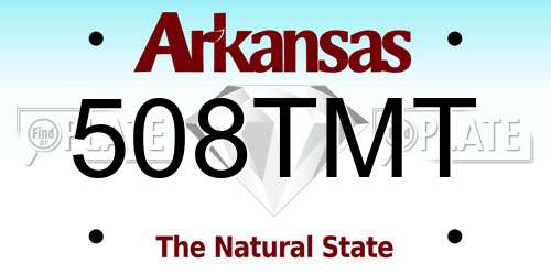 508TMT Arkansas License Plate