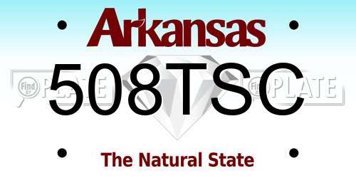 508TSC Arkansas License Plate