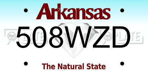 508WZD Arkansas License Plate