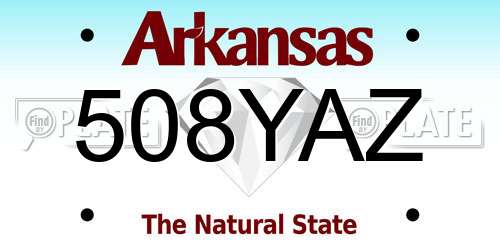 508YAZ Arkansas License Plate