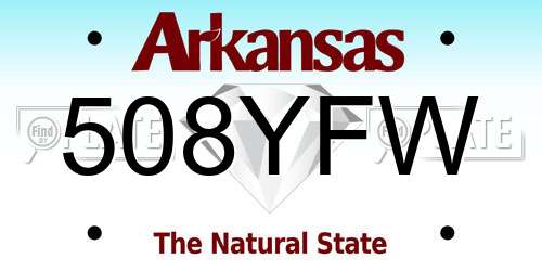 508YFW Arkansas License Plate